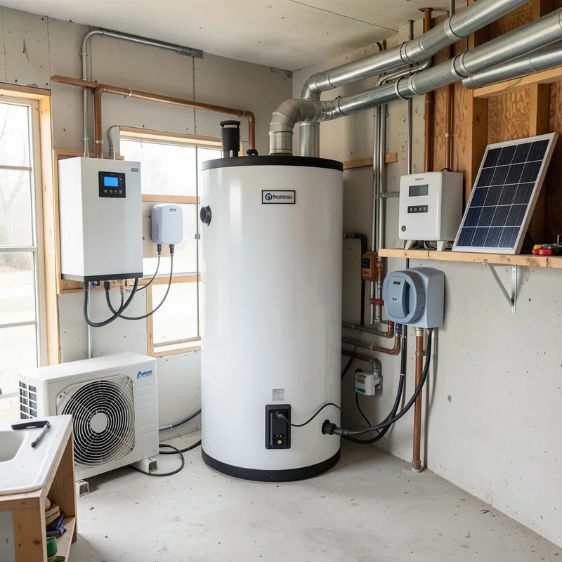Capteurs solaires thermiques posés sur une toiture pour la production d’eau chaude sanitaire